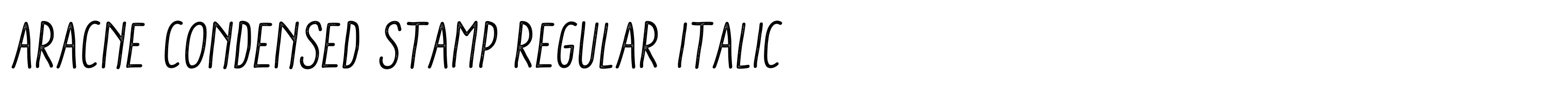 Aracne Condensed Stamp Regular Italic